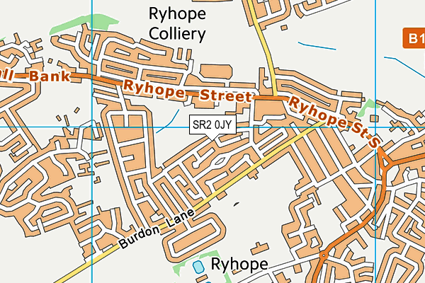 SR2 0JY map - OS VectorMap District (Ordnance Survey)