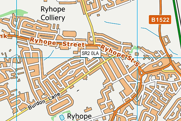 SR2 0LA map - OS VectorMap District (Ordnance Survey)