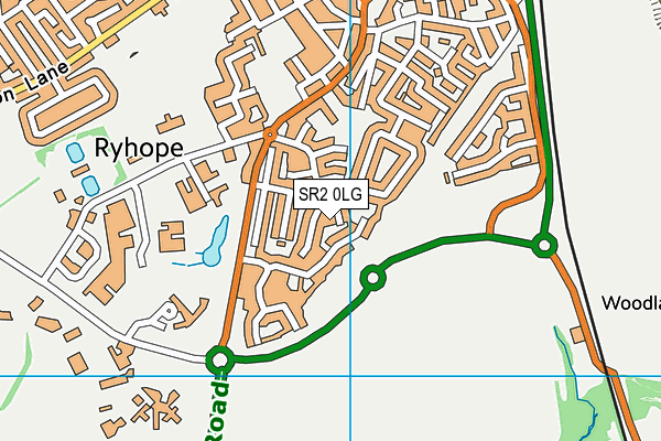 SR2 0LG map - OS VectorMap District (Ordnance Survey)