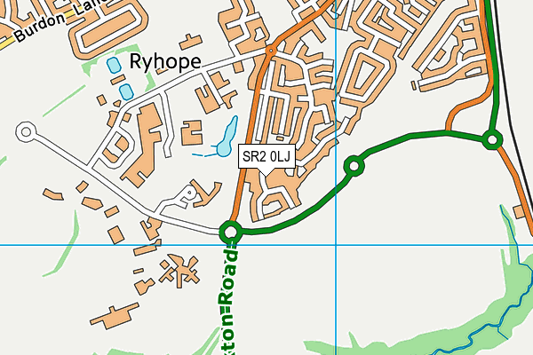 SR2 0LJ map - OS VectorMap District (Ordnance Survey)