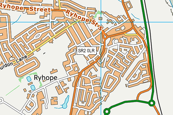 SR2 0LR map - OS VectorMap District (Ordnance Survey)