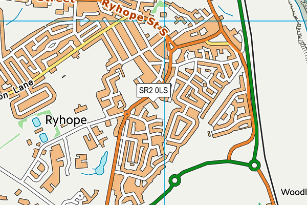 SR2 0LS map - OS VectorMap District (Ordnance Survey)