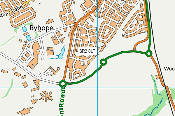 SR2 0LT map - OS VectorMap District (Ordnance Survey)