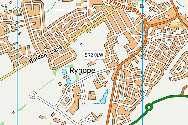St Paul's CofE Primary School map (SR2 0LW) - OS VectorMap District (Ordnance Survey)