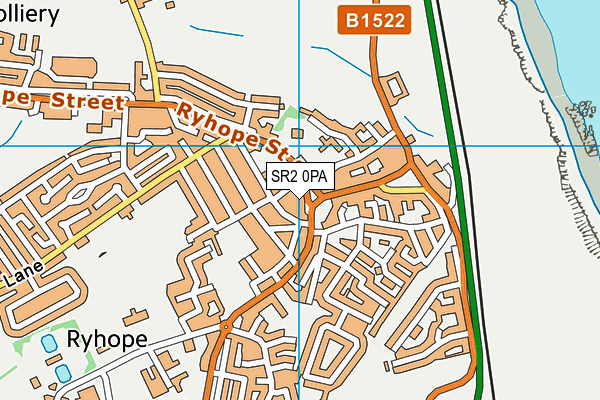 SR2 0PA map - OS VectorMap District (Ordnance Survey)