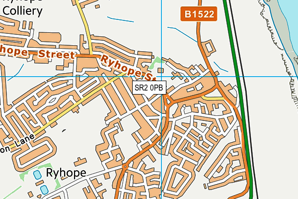 SR2 0PB map - OS VectorMap District (Ordnance Survey)