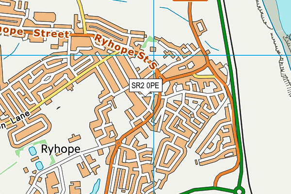 SR2 0PE map - OS VectorMap District (Ordnance Survey)