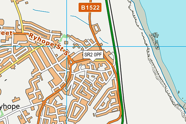 SR2 0PF map - OS VectorMap District (Ordnance Survey)