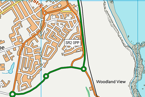 SR2 0PP map - OS VectorMap District (Ordnance Survey)