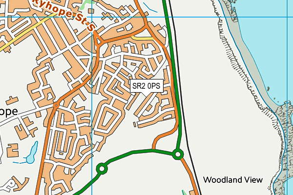 SR2 0PS map - OS VectorMap District (Ordnance Survey)