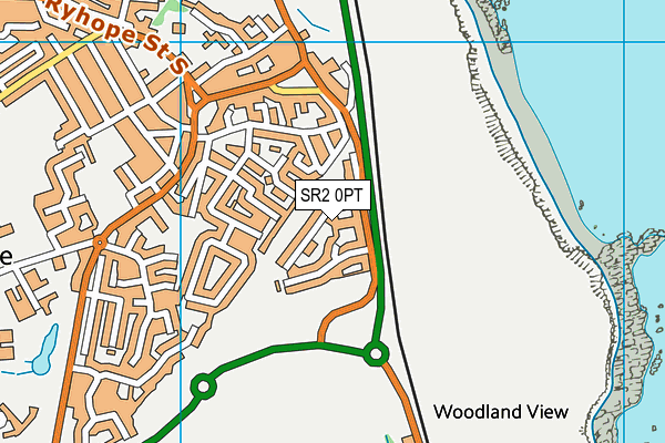 SR2 0PT map - OS VectorMap District (Ordnance Survey)