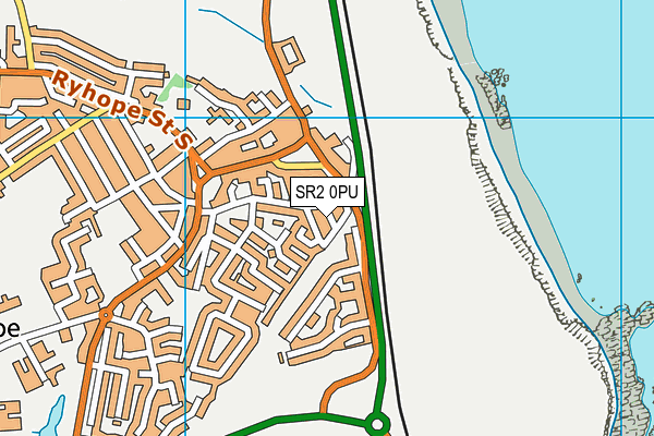 SR2 0PU map - OS VectorMap District (Ordnance Survey)