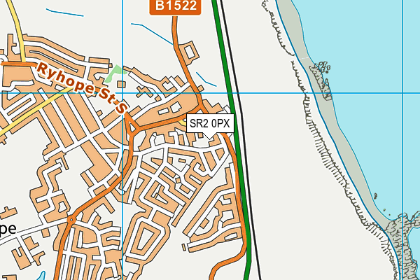 SR2 0PX map - OS VectorMap District (Ordnance Survey)