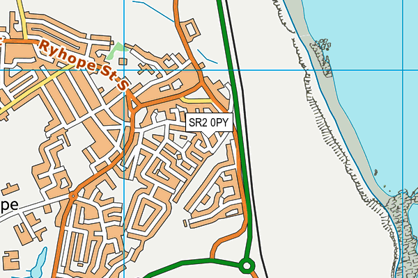 SR2 0PY map - OS VectorMap District (Ordnance Survey)
