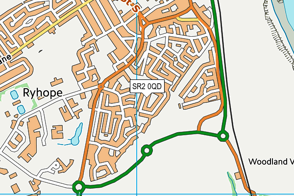 SR2 0QD map - OS VectorMap District (Ordnance Survey)