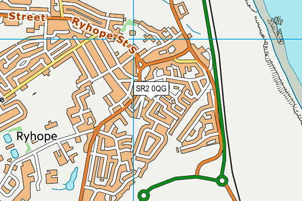 SR2 0QG map - OS VectorMap District (Ordnance Survey)