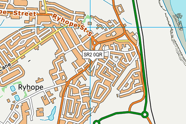 SR2 0QR map - OS VectorMap District (Ordnance Survey)