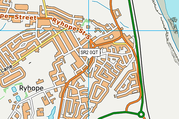 SR2 0QT map - OS VectorMap District (Ordnance Survey)