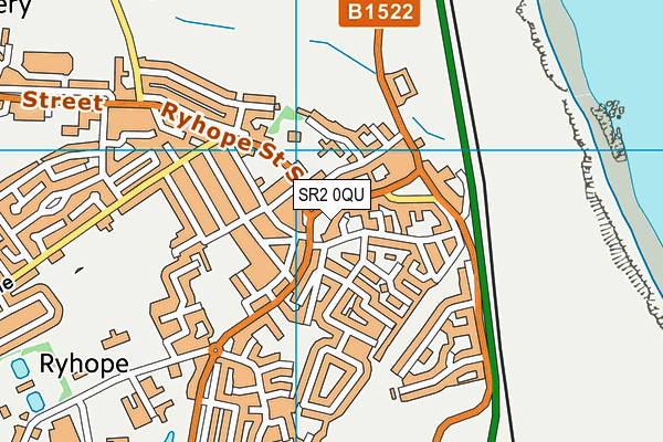 SR2 0QU map - OS VectorMap District (Ordnance Survey)