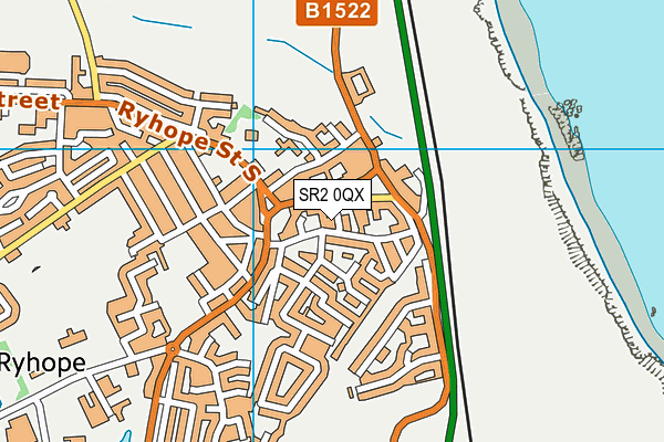 SR2 0QX map - OS VectorMap District (Ordnance Survey)