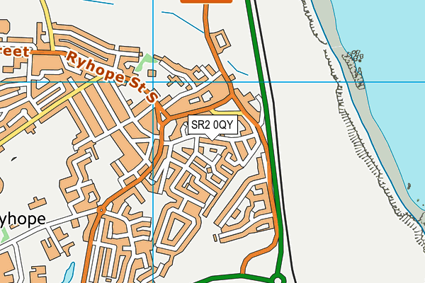 SR2 0QY map - OS VectorMap District (Ordnance Survey)