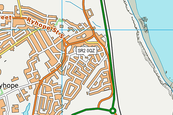 SR2 0QZ map - OS VectorMap District (Ordnance Survey)