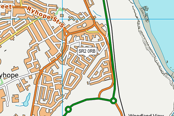SR2 0RB map - OS VectorMap District (Ordnance Survey)