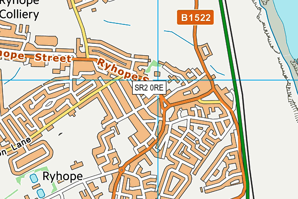 SR2 0RE map - OS VectorMap District (Ordnance Survey)