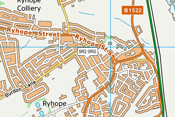 SR2 0RG map - OS VectorMap District (Ordnance Survey)