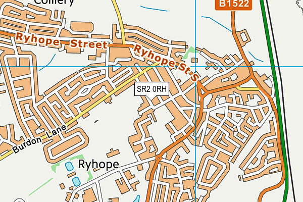 SR2 0RH map - OS VectorMap District (Ordnance Survey)