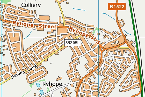 SR2 0RL map - OS VectorMap District (Ordnance Survey)
