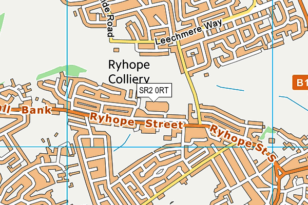 Ryhope Infant School Academy map (SR2 0RT) - OS VectorMap District (Ordnance Survey)