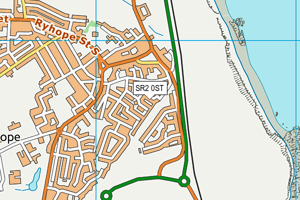 SR2 0ST map - OS VectorMap District (Ordnance Survey)