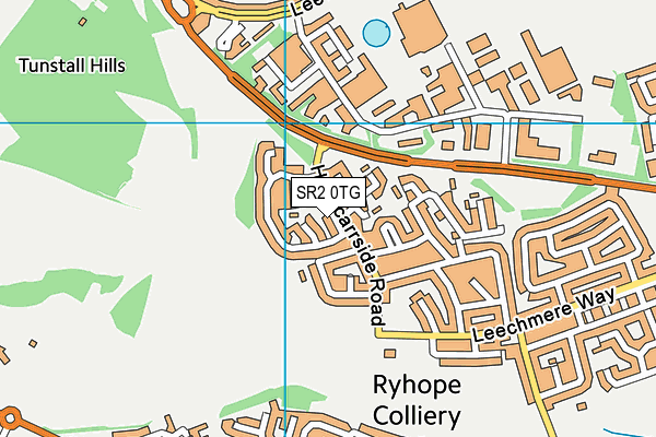 SR2 0TG map - OS VectorMap District (Ordnance Survey)