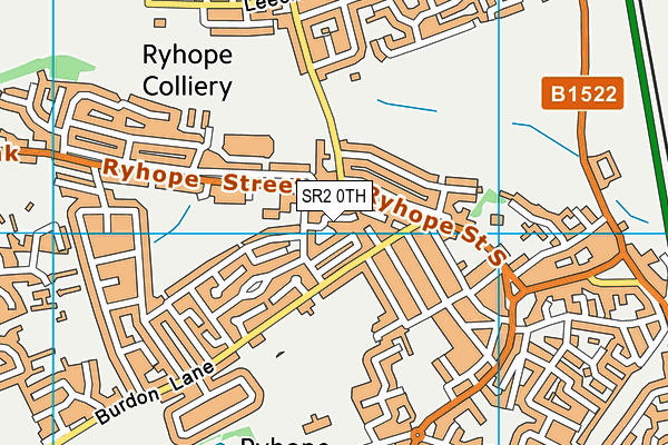 SR2 0TH map - OS VectorMap District (Ordnance Survey)