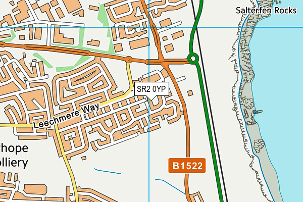 SR2 0YP map - OS VectorMap District (Ordnance Survey)
