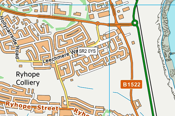 SR2 0YS map - OS VectorMap District (Ordnance Survey)