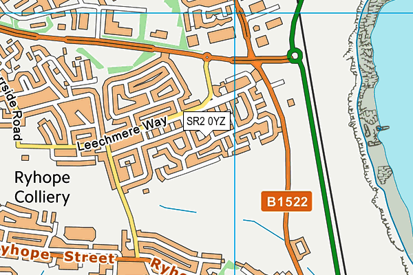 SR2 0YZ map - OS VectorMap District (Ordnance Survey)