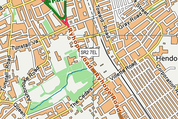 SR2 7EL map - OS VectorMap District (Ordnance Survey)