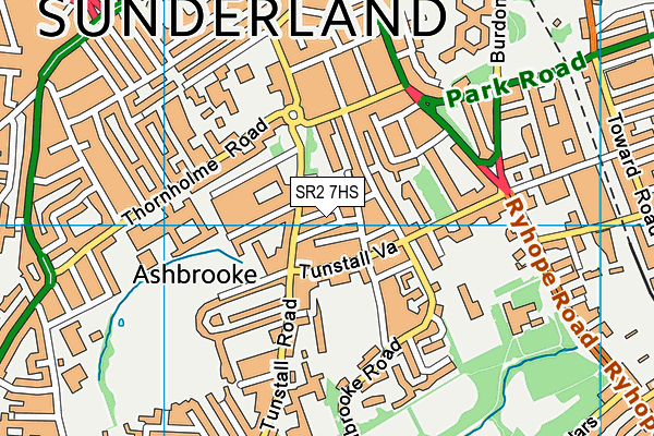 SR2 7HS map - OS VectorMap District (Ordnance Survey)