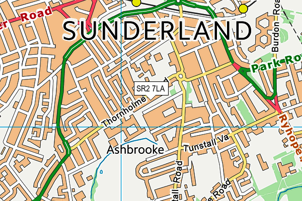 Argyle House School map (SR2 7LA) - OS VectorMap District (Ordnance Survey)