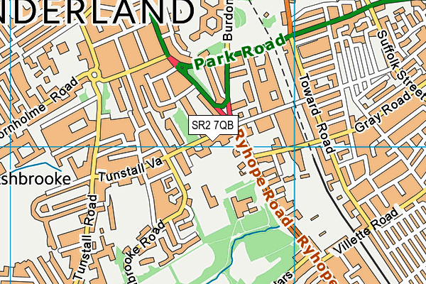 SR2 7QB map - OS VectorMap District (Ordnance Survey)