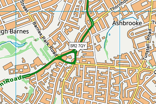 SR2 7QY map - OS VectorMap District (Ordnance Survey)