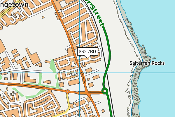 SR2 7RD map - OS VectorMap District (Ordnance Survey)
