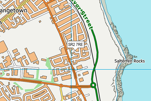 SR2 7RE map - OS VectorMap District (Ordnance Survey)