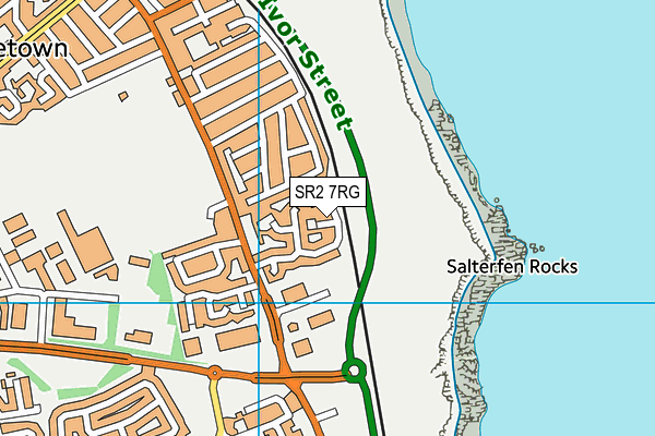 SR2 7RG map - OS VectorMap District (Ordnance Survey)