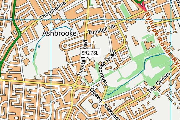 SR2 7SL map - OS VectorMap District (Ordnance Survey)