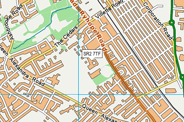 Southmoor Academy map (SR2 7TF) - OS VectorMap District (Ordnance Survey)