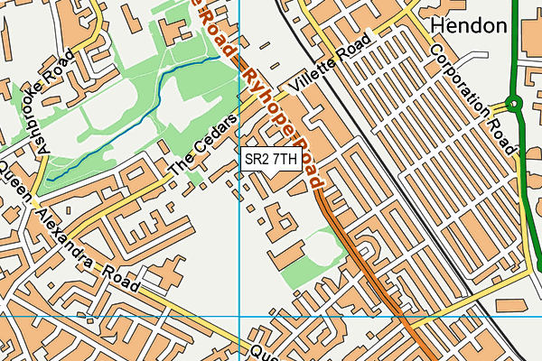 SR2 7TH map - OS VectorMap District (Ordnance Survey)