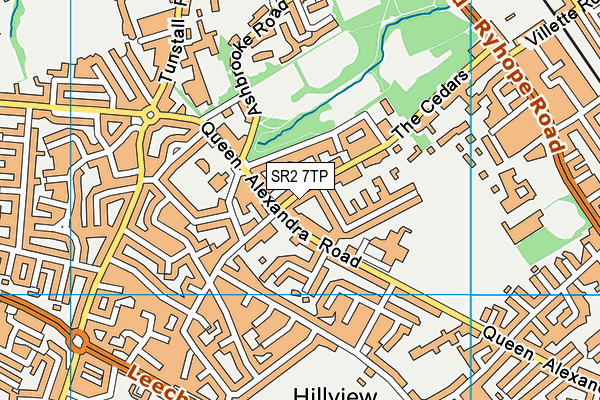 SR2 7TP map - OS VectorMap District (Ordnance Survey)